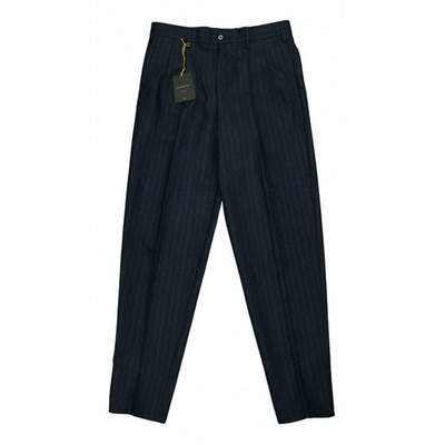 Pre-owned Ermenegildo Zegna Blue Wool Trousers