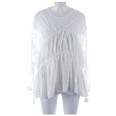 Pre-owned Hemisphere White Polyester Top
