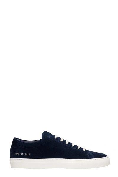 Shop Common Projects Achilles Low Sneakers In Blue Suede