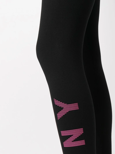 Shop Dkny Leggings With Logo In Pink