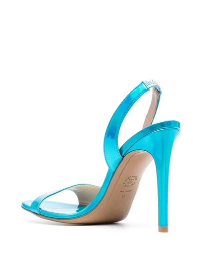 Shop Alexandre Vauthier Amber Slingback& Sandals In Blue