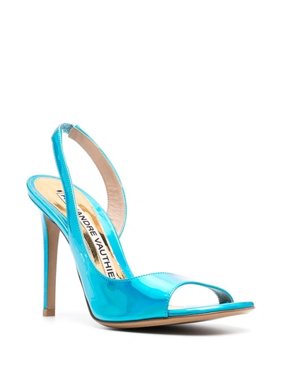 Shop Alexandre Vauthier Amber Slingback& Sandals In Blue