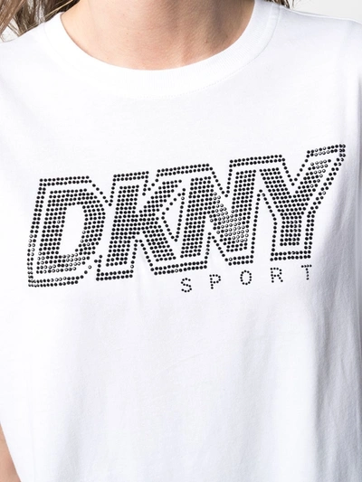 Shop Dkny Cotton T-shirt In White