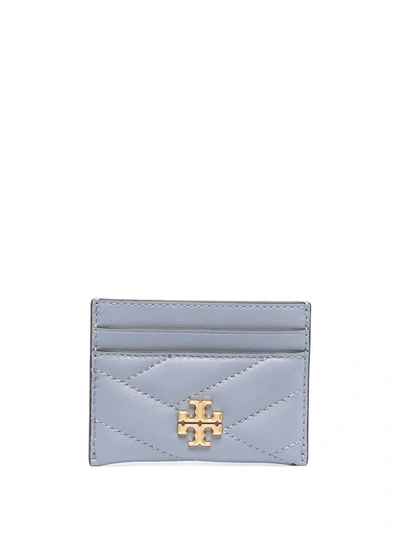 Shop Tory Burch Kira Leather Card Case In Blue