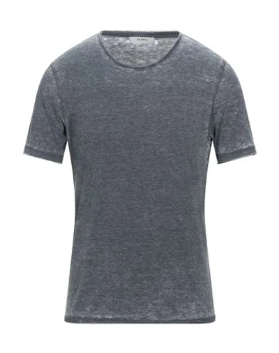 Shop Alpha Studio Man T-shirt Lead Size 44 Cotton, Polyester In Grey