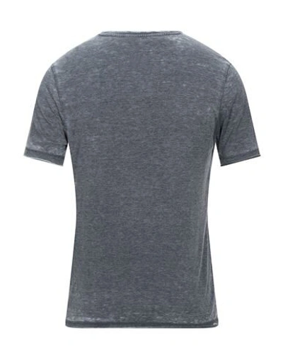 Shop Alpha Studio Man T-shirt Lead Size 44 Cotton, Polyester In Grey