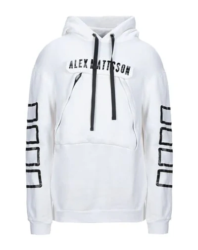 Shop Alex Mattsson Hooded Sweatshirt In White