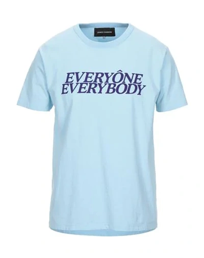 Shop Bianca Chandon T-shirts In Sky Blue