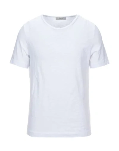 Shop Alpha Studio Man T-shirt White Size 36 Cotton