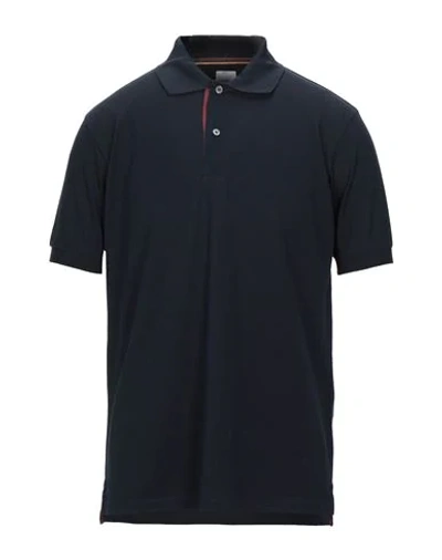 Shop Paul Smith Man Polo Shirt Midnight Blue Size Xxl Cotton In Dark Blue