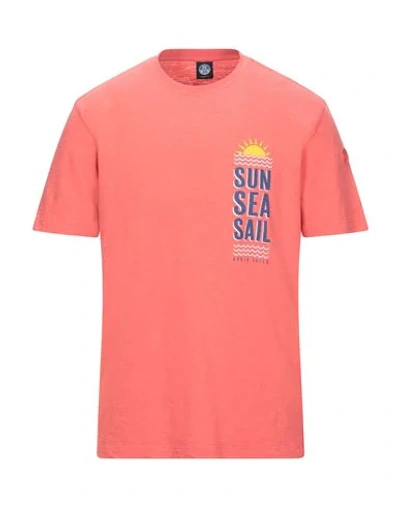 Shop North Sails Man T-shirt Orange Size Xs Cotton