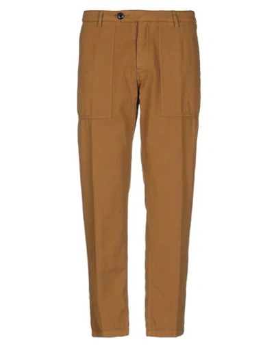 Shop Molo Eleven Man Pants Brown Size Xl Cotton, Linen