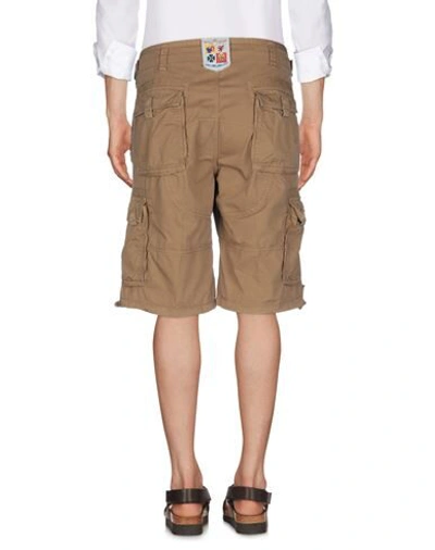 Shop Aeronautica Militare Bermudas In Camel