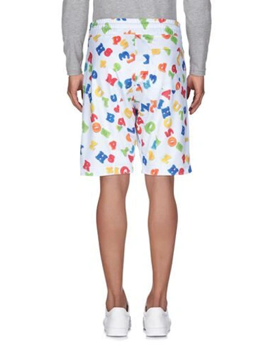 Shop Moschino Man Shorts & Bermuda Shorts White Size 32 Polyester