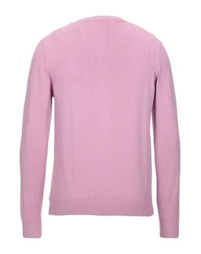 Shop Alpha Studio Man Sweater Pastel Pink Size 44 Cotton