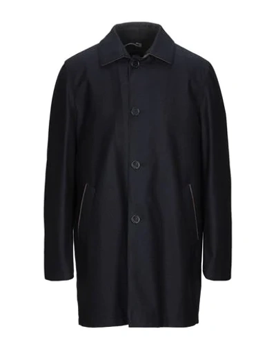 Shop Mandelli Coats In Dark Blue