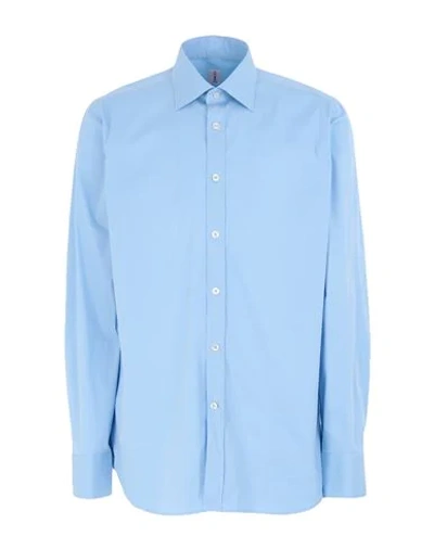 Shop 24 Tar Milano Shirts In Sky Blue