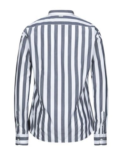 Shop Aglini Striped Shirt In Blue