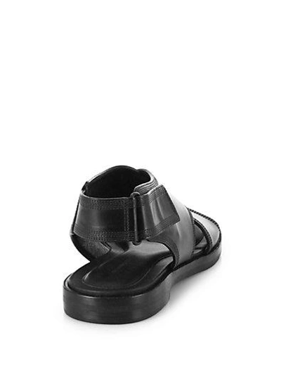 Shop Alexander Wang Karolina Crisscrossed Leather Sandals In Black