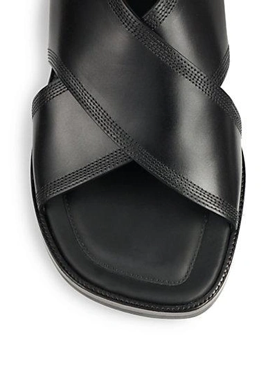 Shop Alexander Wang Karolina Crisscrossed Leather Sandals In Black