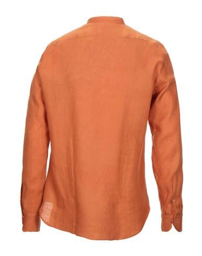 Shop Giannetto Shirts In Orange