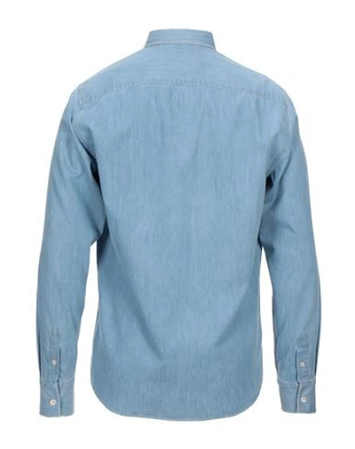 Shop Low Brand Denim Shirts In Blue