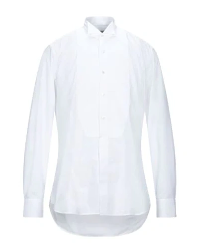 Shop Tagliatore Shirts In White