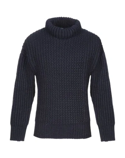 Shop +39 Masq Turtlenecks In Dark Blue