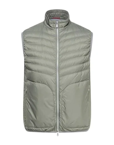 Shop Brunello Cucinelli Down Jackets In Military Green