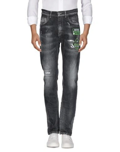 Shop Frankie Morello Man Jeans Black Size 34 Cotton, Elastane
