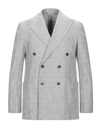 Shop 0909 Fatto In Italia Suit Jackets In Light Grey