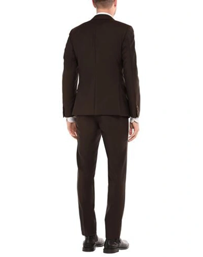 Shop Fabio Inghirami Suits In Dark Brown