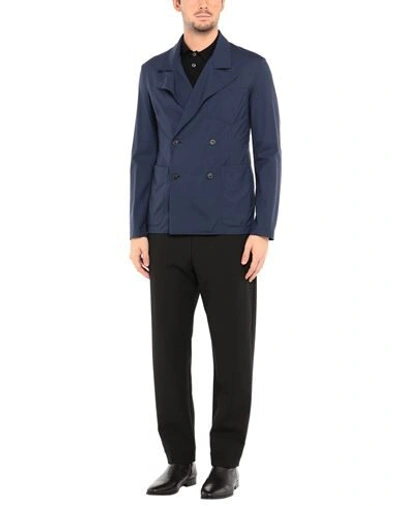 Shop Maison Margiela Suit Jackets In Dark Blue