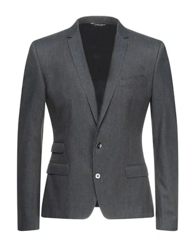 Shop Dolce & Gabbana Suit Jackets In Steel Grey