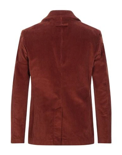 Shop T-jacket By Tonello Man Blazer Brown Size L Cotton, Elastane