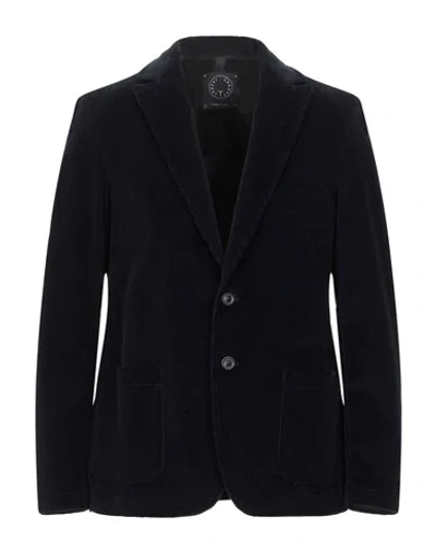 Shop T-jacket By Tonello Suit Jackets In Dark Blue