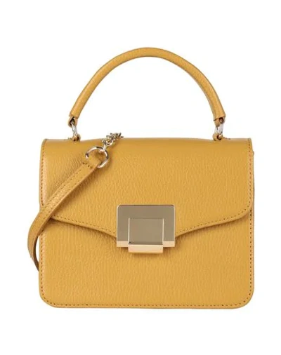 Shop Tuscany Leather Woman Handbag Ocher Size - Soft Leather In Yellow