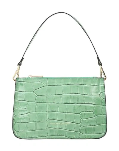 Shop Tuscany Leather Cassandra Pochette Woman Handbag Green Size - Soft Leather