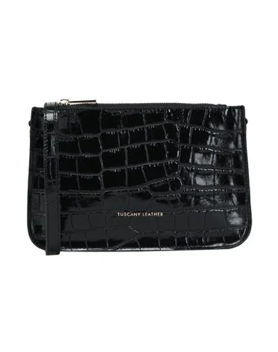 Shop Tuscany Leather Cassandra Pochette Woman Handbag Black Size - Soft Leather