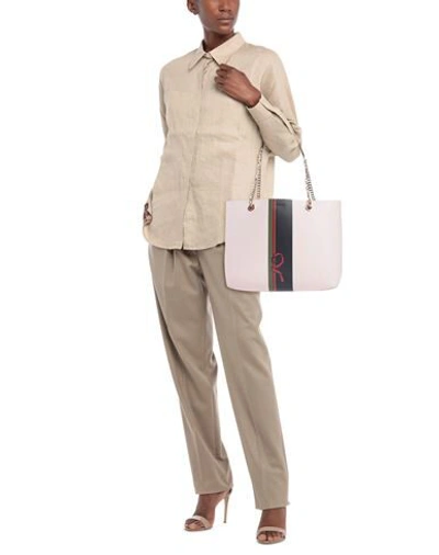 Shop Roberta Di Camerino Woman Shoulder Bag Light Pink Size - Soft Leather