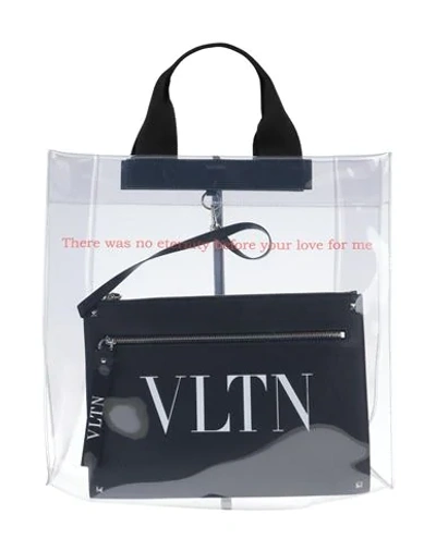Shop Valentino Garavani Woman Handbag Transparent Size - Plastic, Textile Fibers
