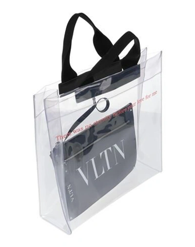 Shop Valentino Garavani Woman Handbag Transparent Size - Plastic, Textile Fibers