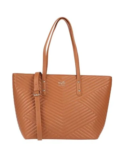 Shop 19v69 By Versace Handbags In Camel