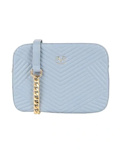 Shop 19v69 By Versace Work Bags In Sky Blue