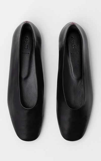 Shop Aeyde Kirsten Leather Flats In Black