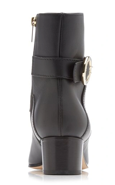 Shop Jimmy Choo Women's Blanka Buckled Leather Ankle Boots In Black