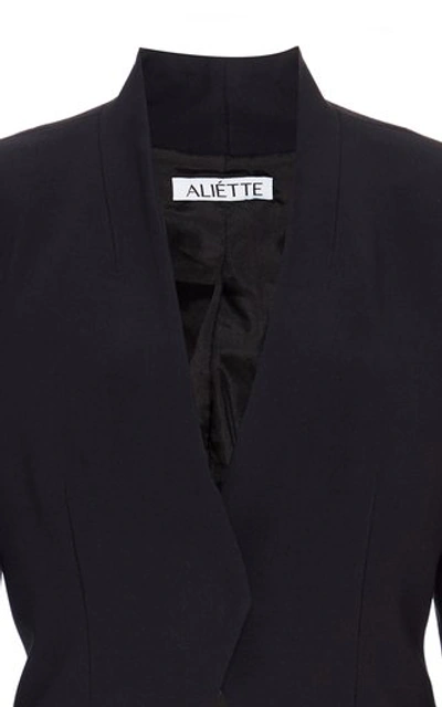 Shop Aliã©tte Wool Double Breasted Jacket In Black