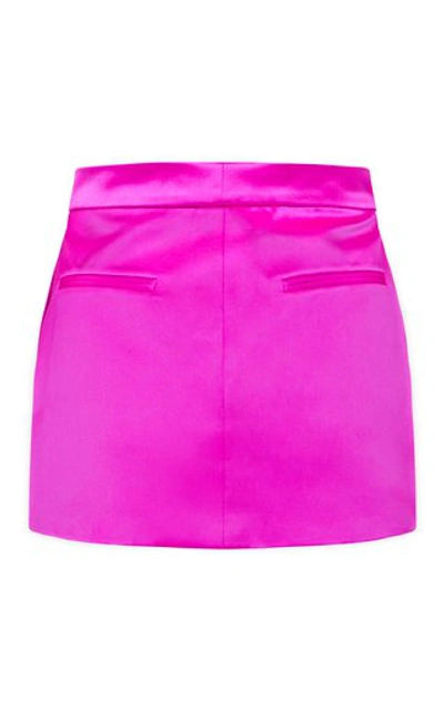 Shop Alex Perry Women's Jacks Cotton-silk Mini Skirt In Pink,white