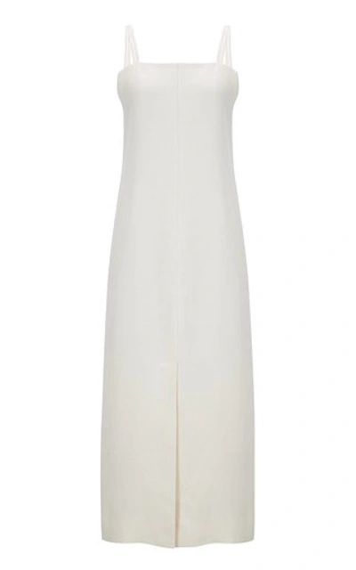 Shop Le17 Septembre Women's Tie-detailed Midi Dress In White,navy