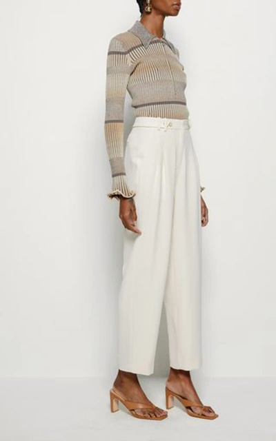 Simkhai Allyson Striped Polo Shirt In Multi